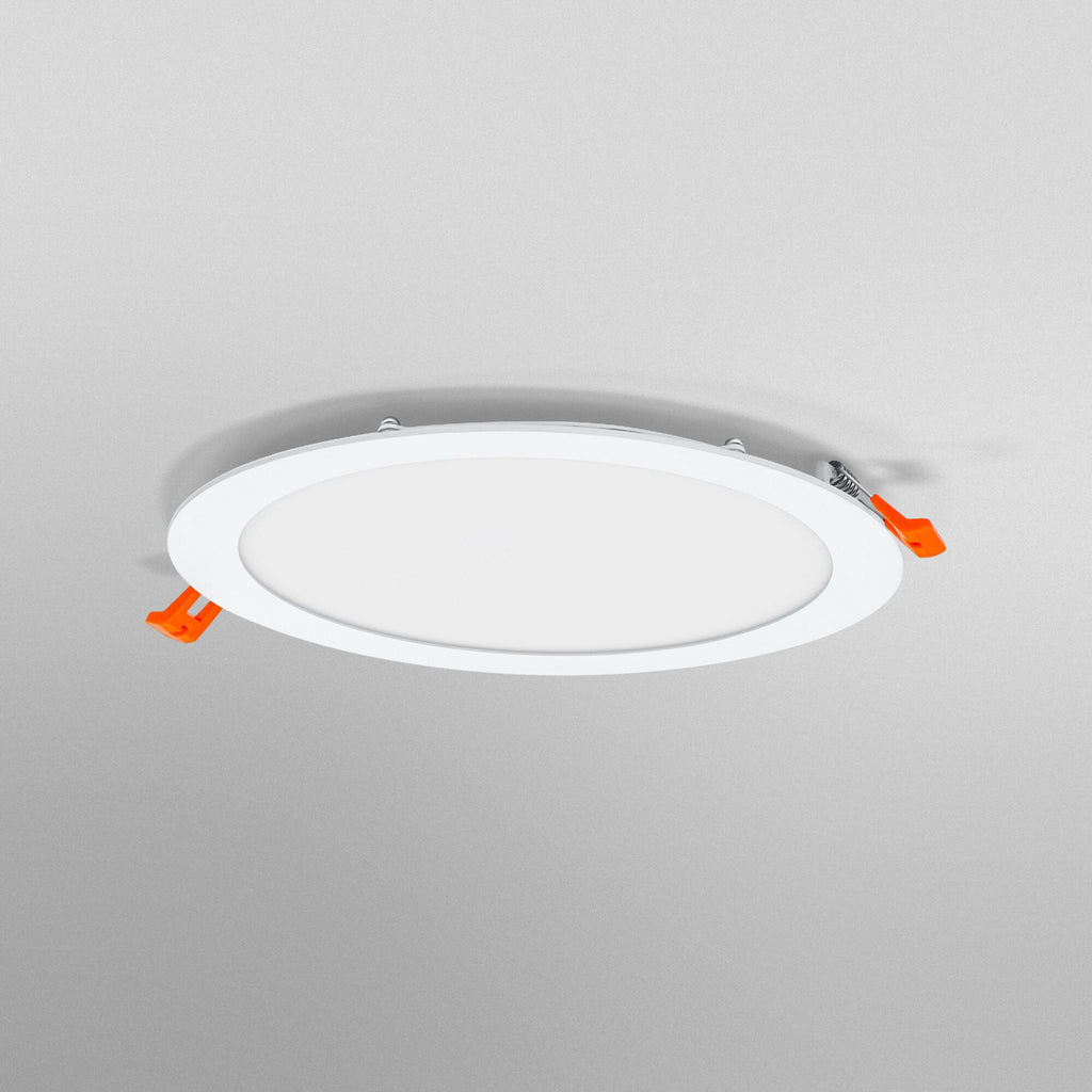 Montert LED innbyggingsspot SLIM rund hvit Ø22,5 cm 22W kaldhvit i tak
