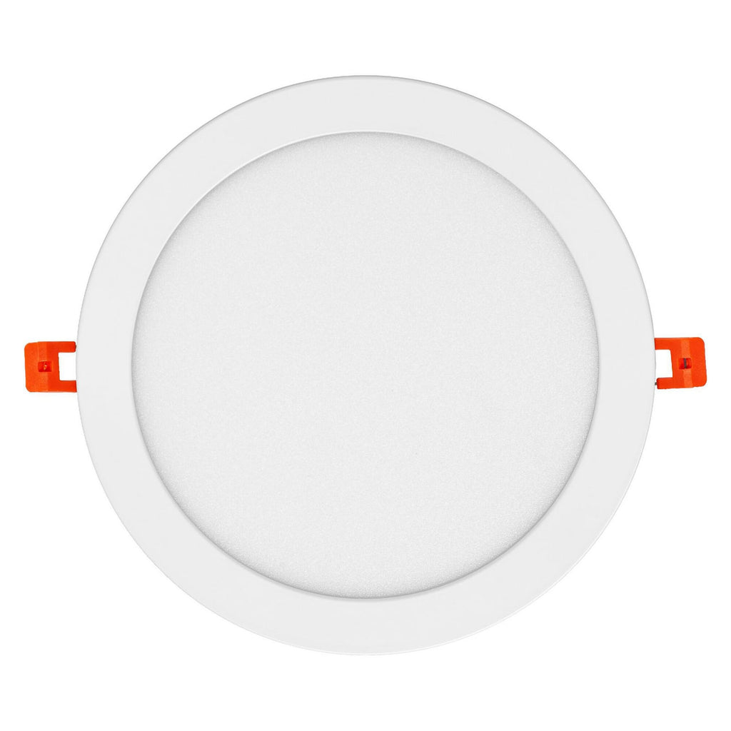Nærbilde av LED innbyggingsspot SLIM rund hvit Ø22,5 cm 22W kaldhvit