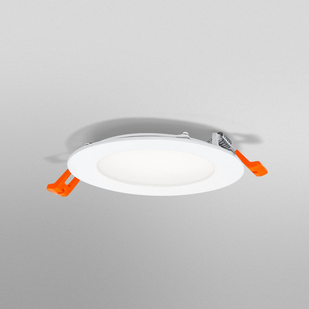 LED innbyggingsspot SLIM rund plast Ø12 cm 8W 4000K - OSRAM montert i tak