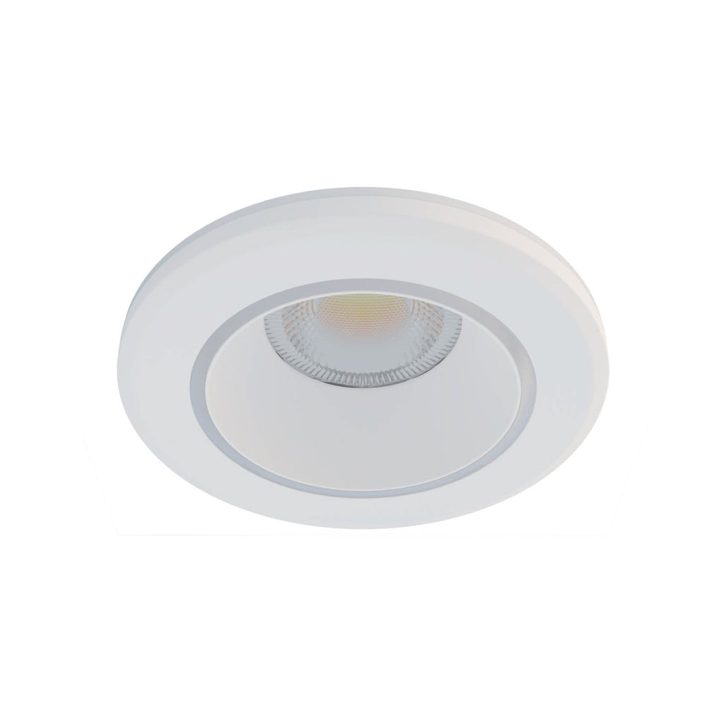 LED innbyggingsspot Smart Halo CCT RGB dimbar IP44 hvit forfra