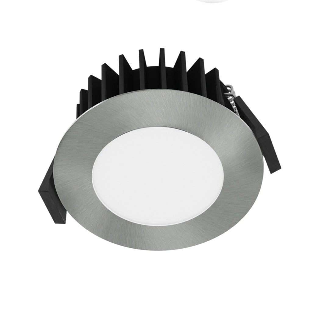 LED innbyggingsspot Solido68 dimbar CCT krom IP54 10W forfra