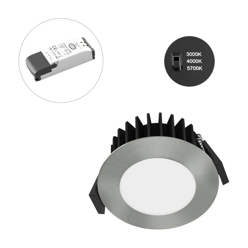 LED innbyggingsspot Solido68 krom detaljbilde