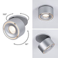 LED innbyggingsspot Spircle matt krom svingbar forfra