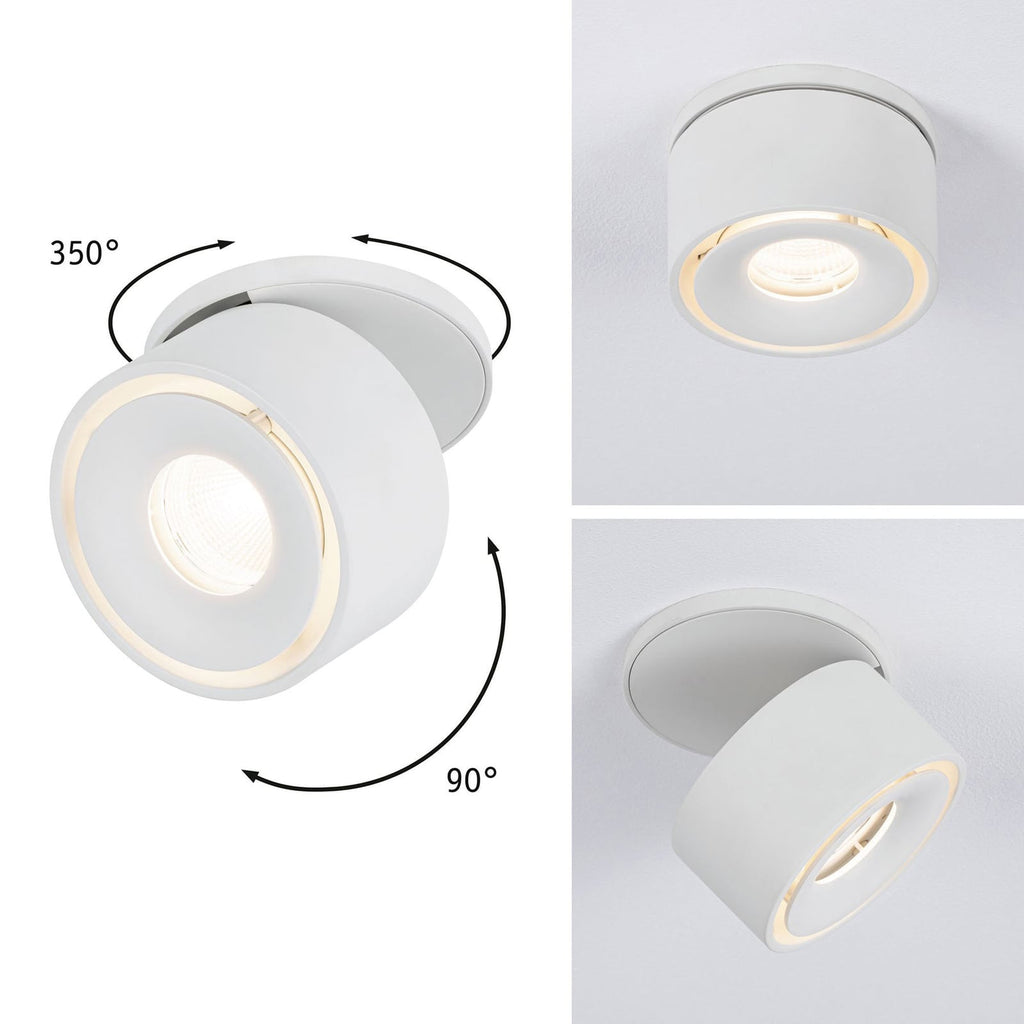 LED innbyggingsspot Spircle svingbar hvit matt lysretting