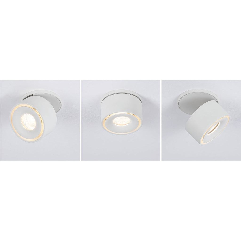 LED innbyggingsspot Spircle svingbar hvit matt side