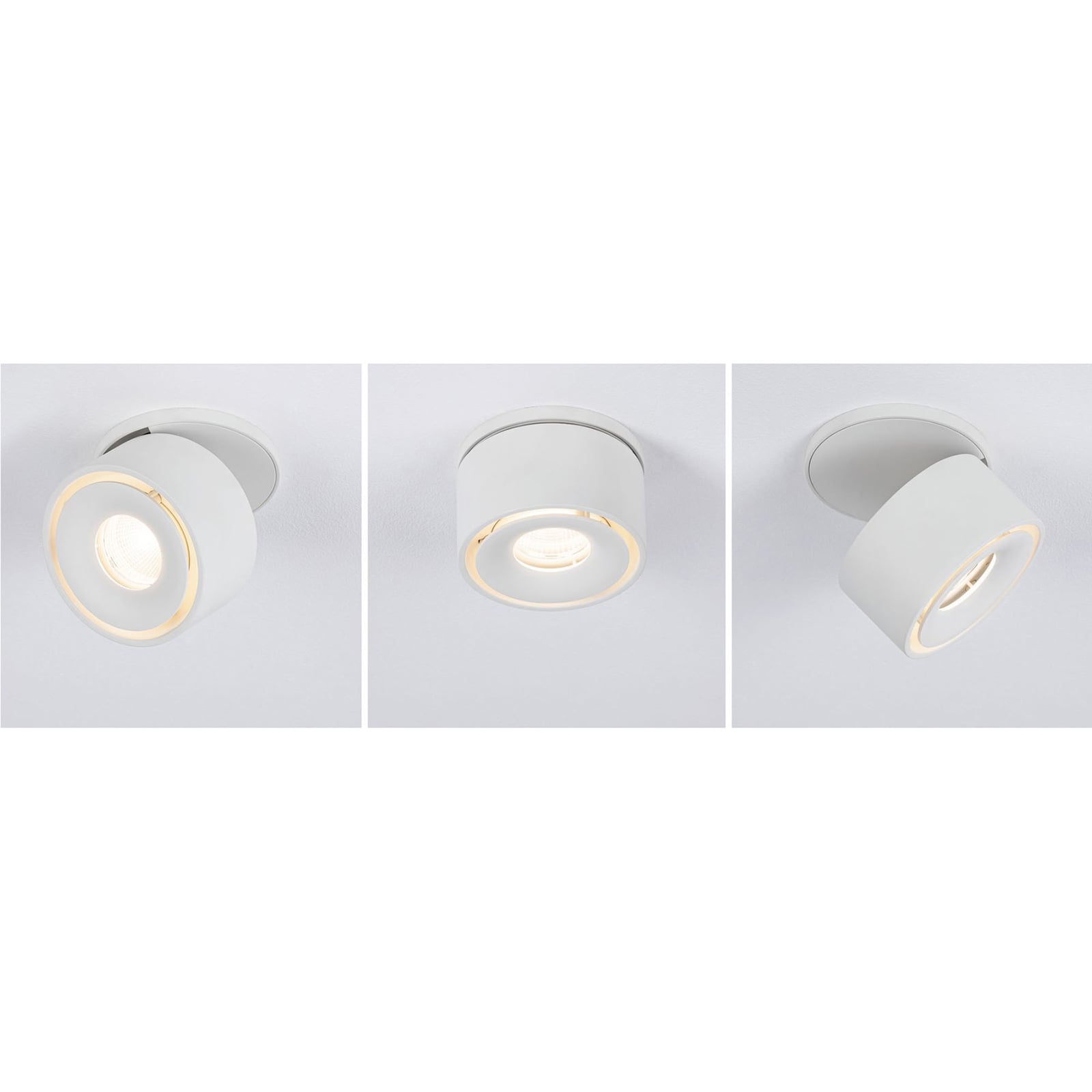 LED innbyggingsspot Spircle svingbar hvit matt side