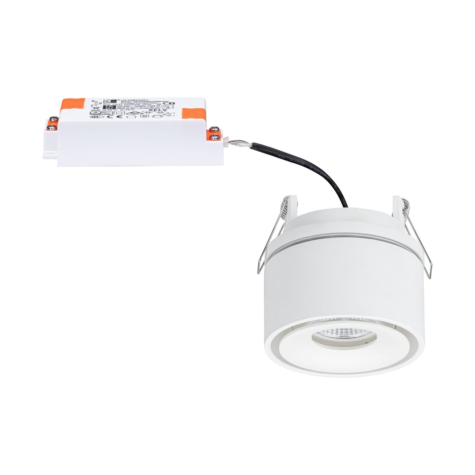 LED innbyggingsspot Spircle svingbar hvit matt vinkel