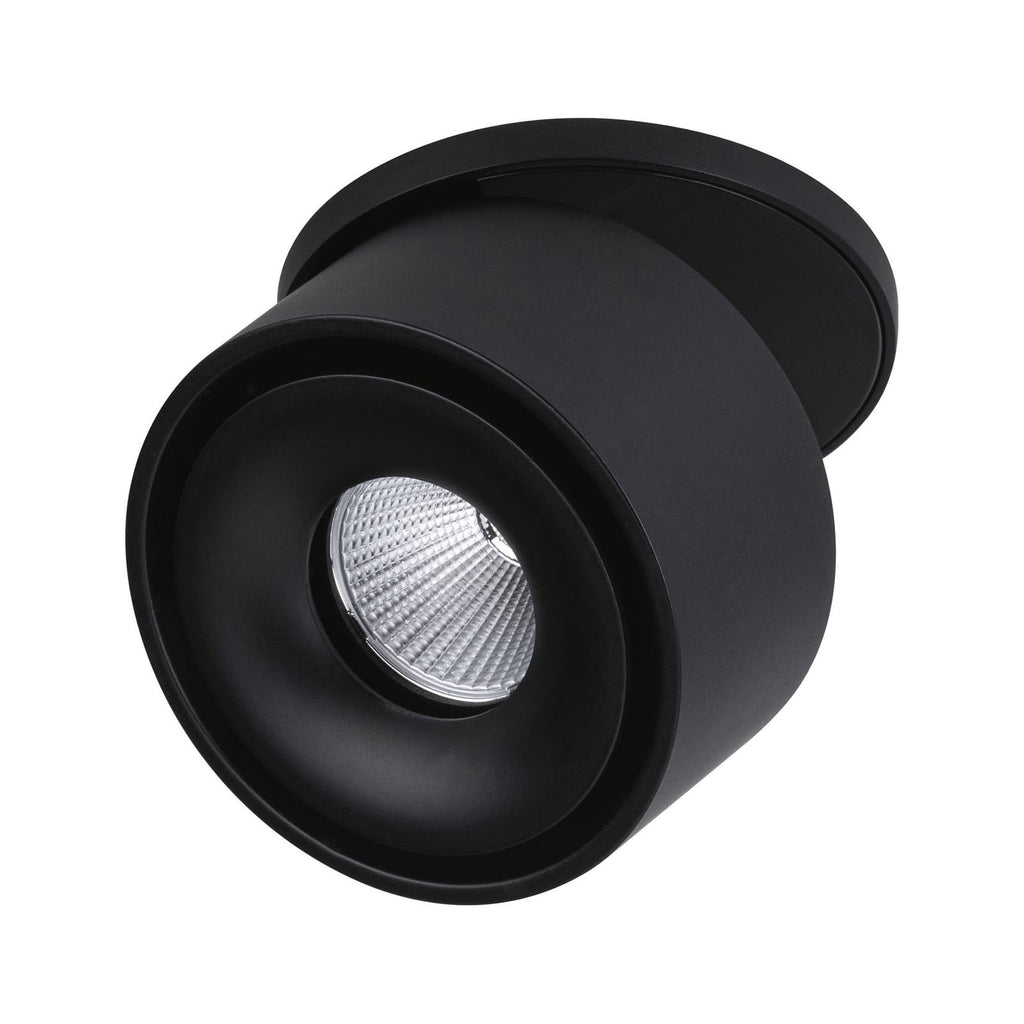 LED innbyggingsspot Spircle svingbar svart matt Ø7,8 cm bakside
