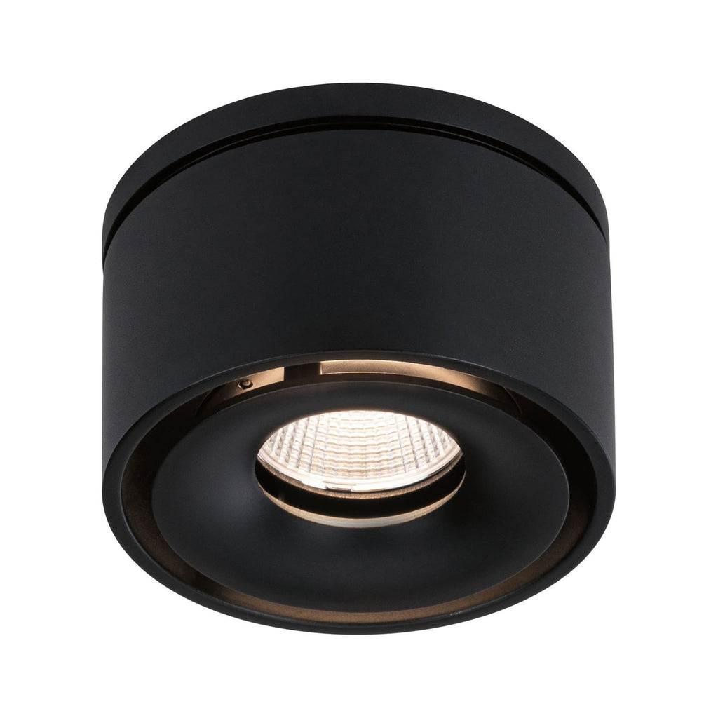 LED innbyggingsspot Spircle svingbar svart matt Ø7,8 cm montert