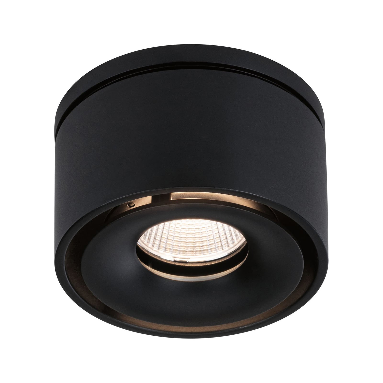 LED innbyggingsspot Spircle svingbar svart matt Ø7,8 cm montert