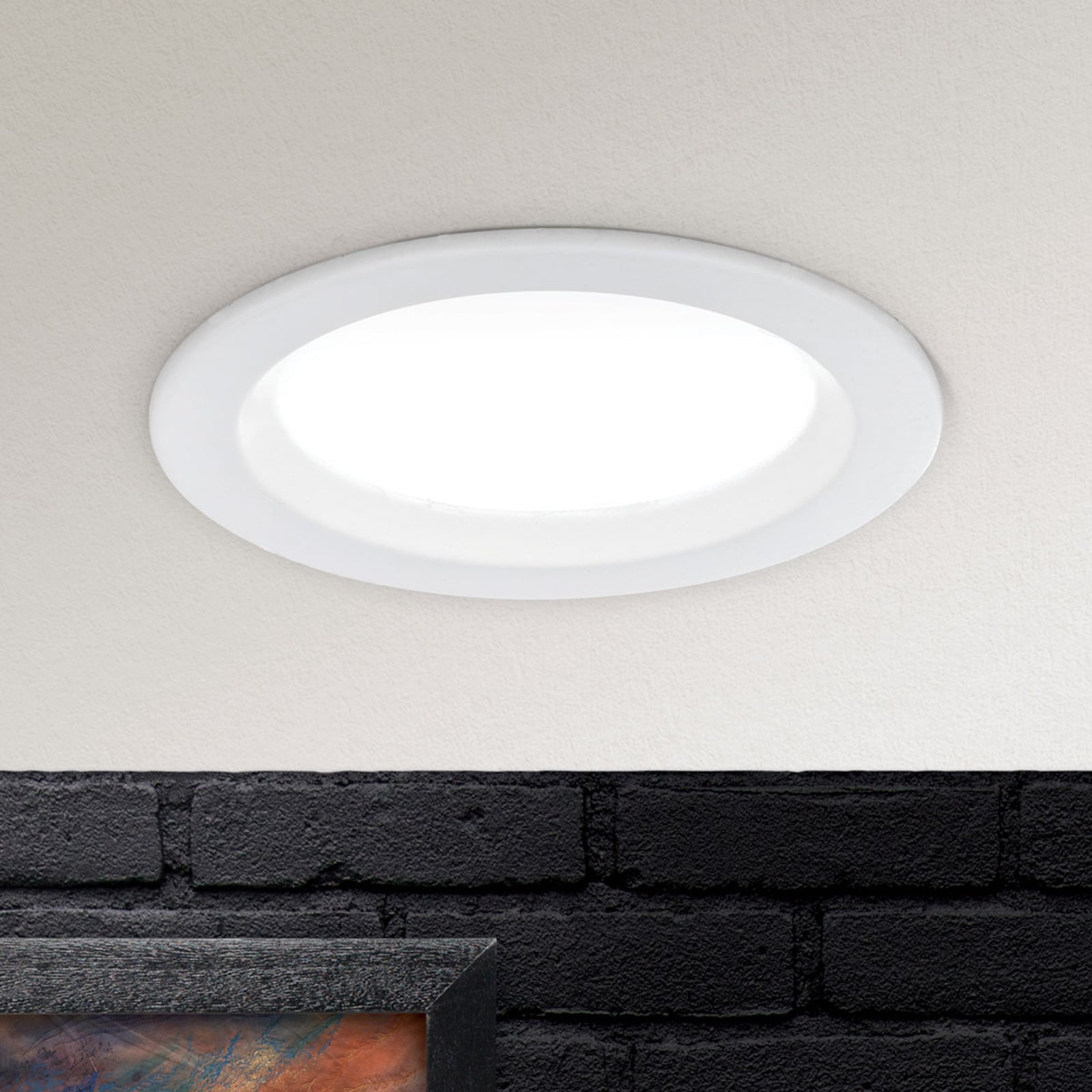 Detalj av LED innbyggingsspot Spock dimbar hvit Ø9 cm