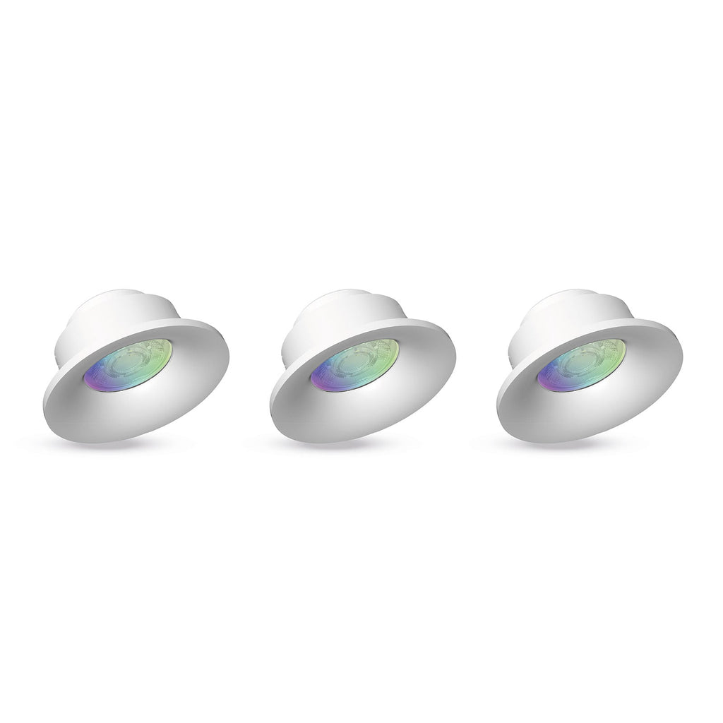 LED innbyggingsspot Spotlight 3-pk RGB dimbar Zigbee hvit - tint forfra