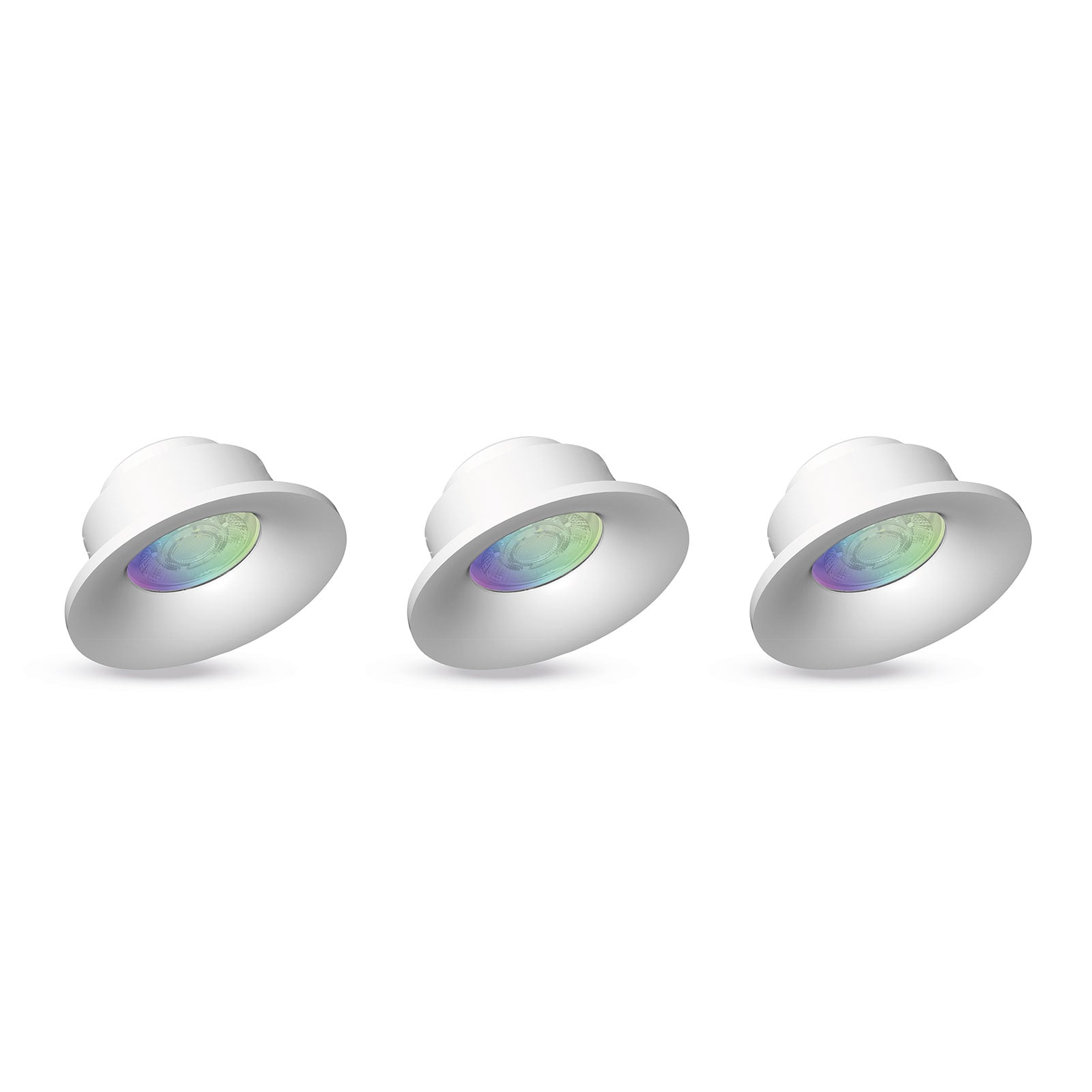 LED innbyggingsspot Spotlight 3-pk RGB dimbar Zigbee hvit - tint forfra