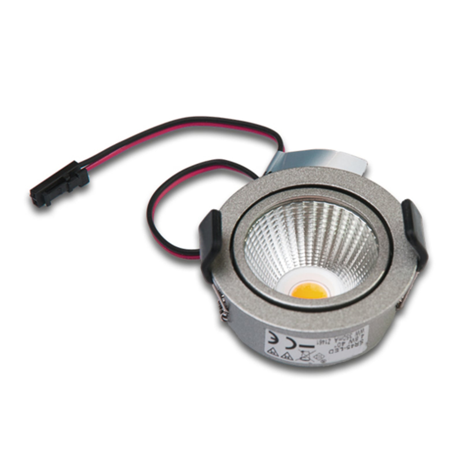LED innbyggingsspot SR 45 svingbar dimbar Ø5 cm IP44 Hera front