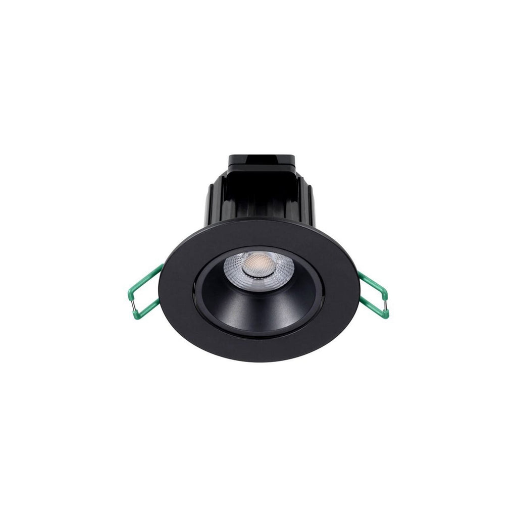LED innbyggingsspot Start svingbar CCT dimbar IP44 svart forfra