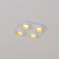 LED innbyggingsspot Studio Line 4-lys hvit/messing DALI dimbar forfra