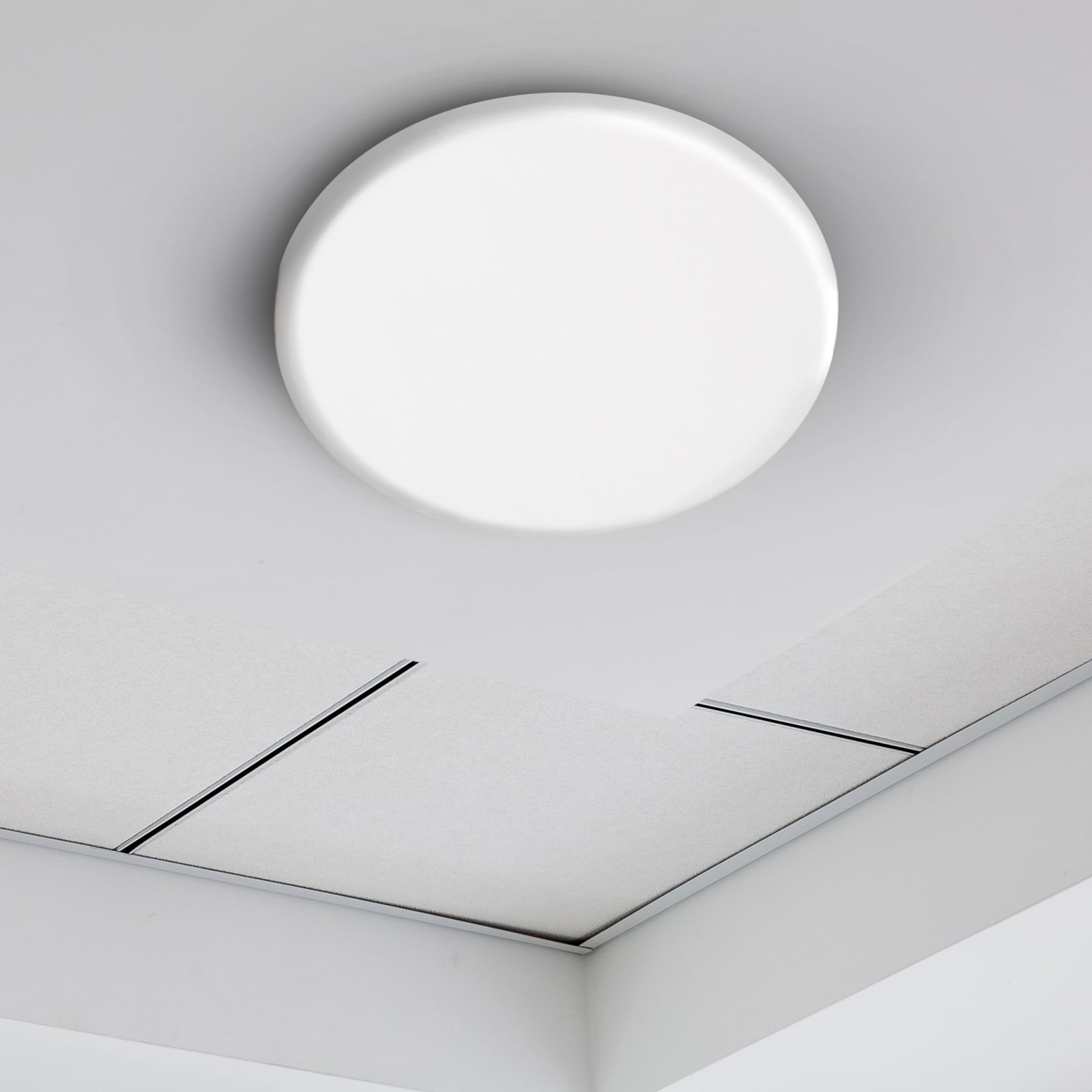 LED innbyggingsspot Suma dimbar Ø15,5 cm hvit IP44 11W forfra