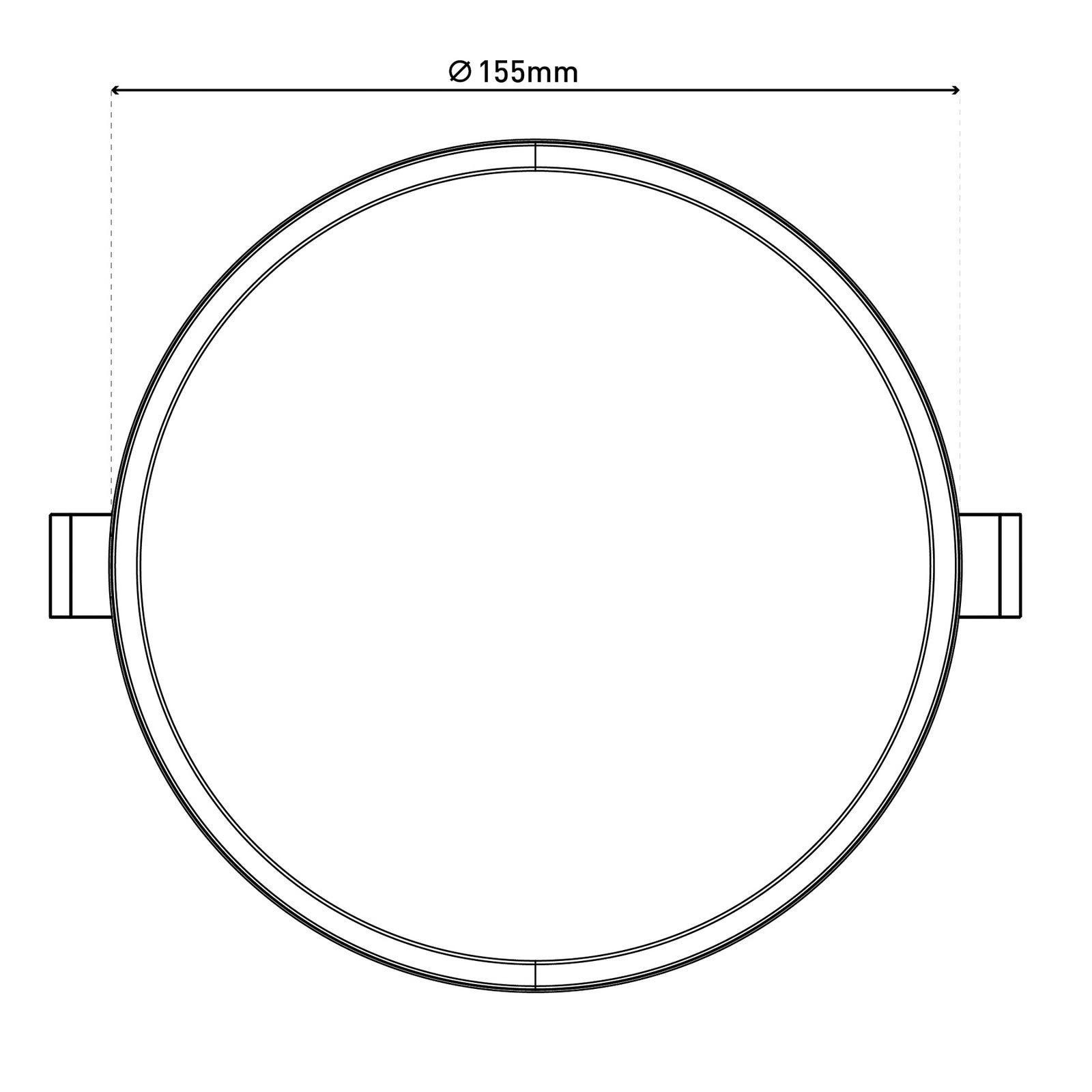 Detaljbilde av LED innbyggingsspot Suma dimbar Ø15,5 cm hvit IP44 11W