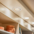 LED innbyggingsspot svingbar rund hvit aluminium 7W 2700K forfra