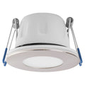 LED innbyggingsspot Tego Slim dimbar nikkel IP65 5,5W front