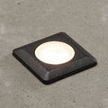 LED innbyggingsspot Teresa firkantet svart IP67 3000K forfra