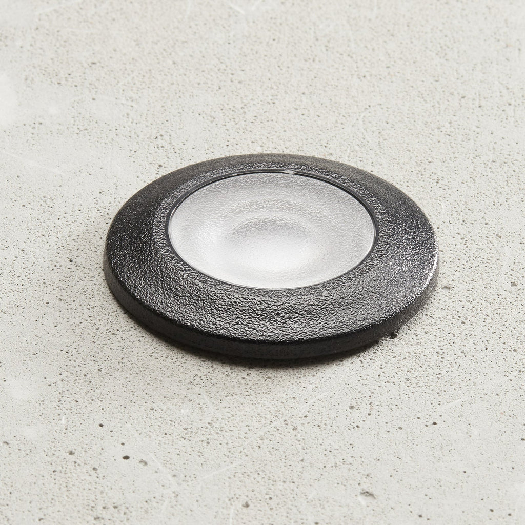 LED innbyggingsspot Teresa rund svart IP67 3000K bakside