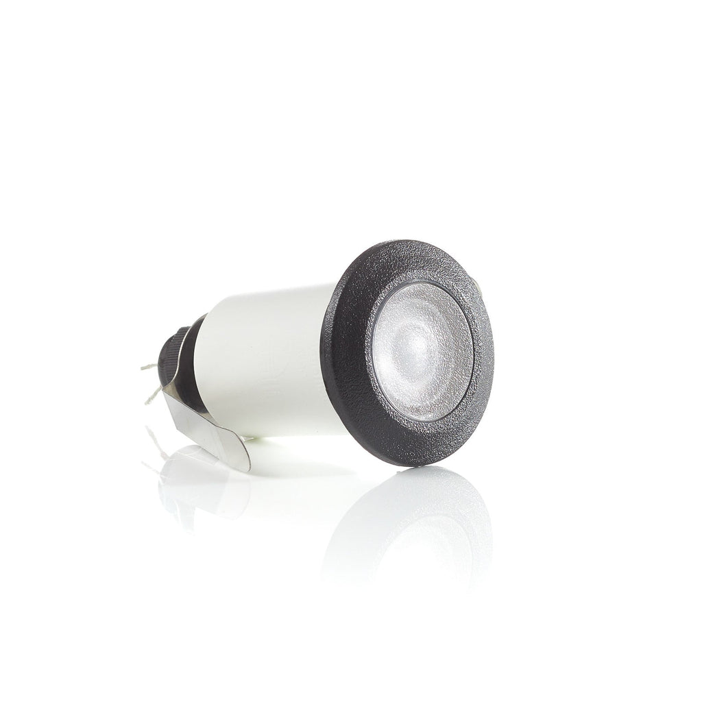 LED innbyggingsspot Teresa rund svart IP67 3000K nærbilde
