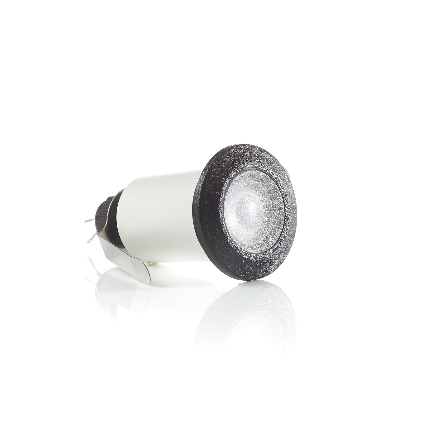 LED innbyggingsspot Teresa rund svart IP67 3000K nærbilde