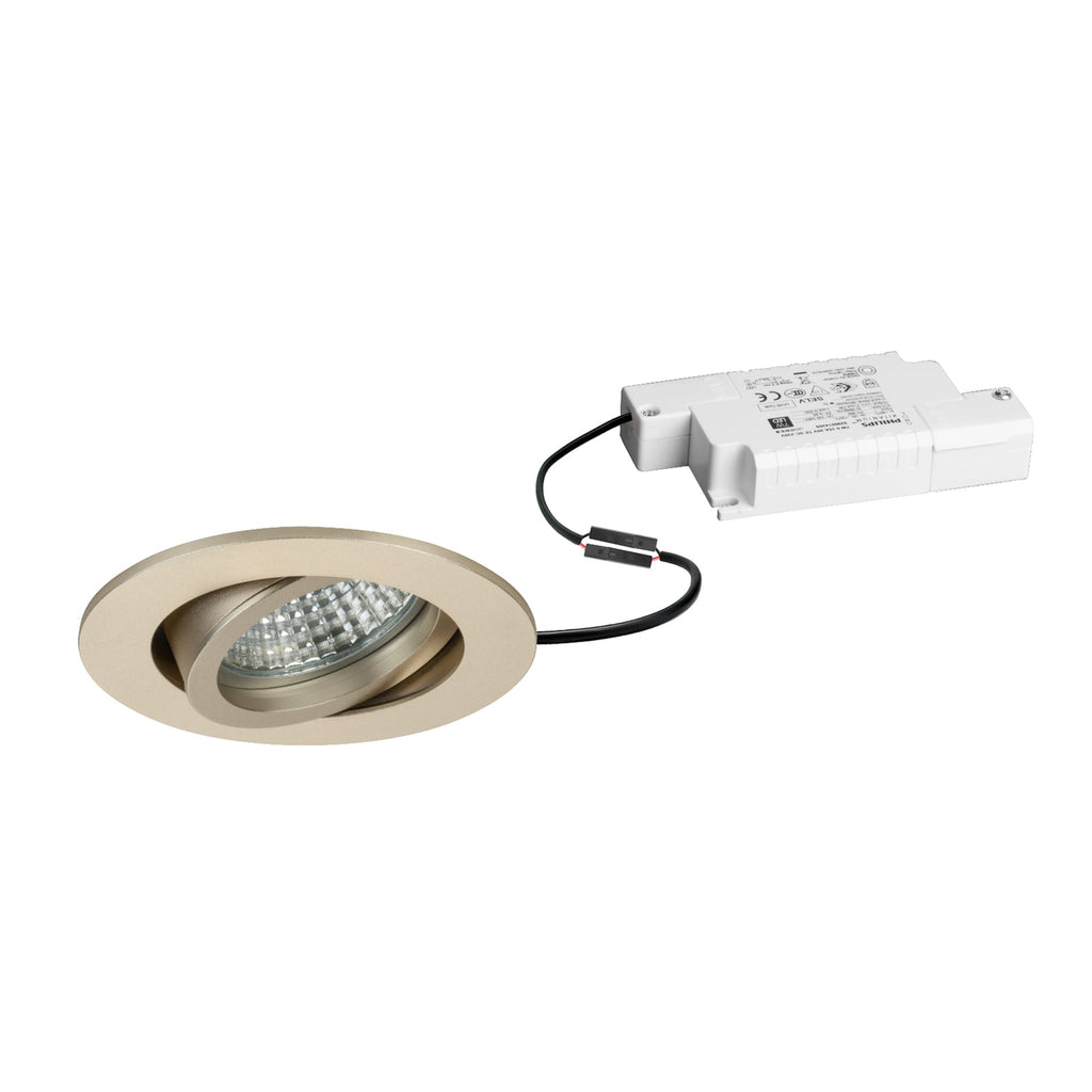 LED innbyggingsspot Tirrel-R dimbar gull Ø8,2 cm 6W forfra