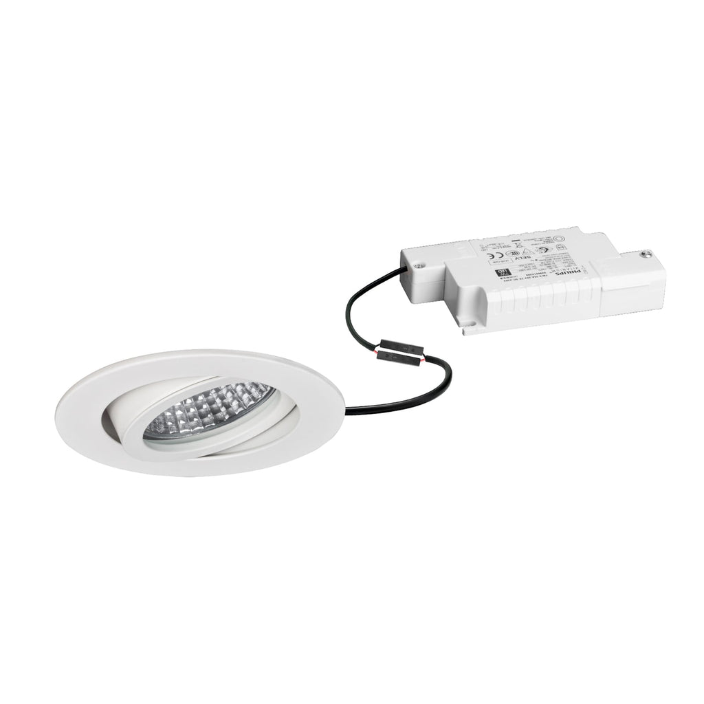 LED innbyggingsspot Tirrel-R dimbar hvit matt Ø8,2 cm 6W front