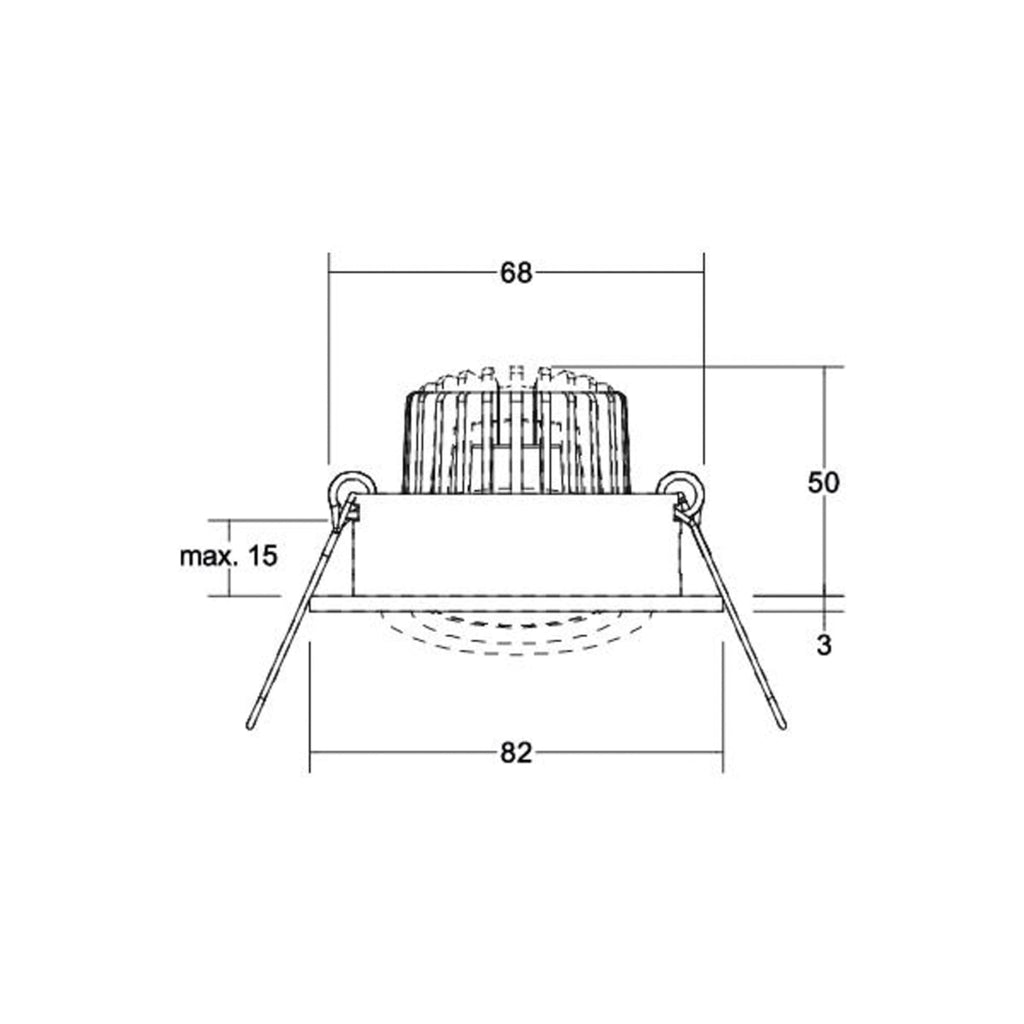 LED innbyggingsspot Tirrel-R dimbar hvit matt Ø8,2 cm 6W montert
