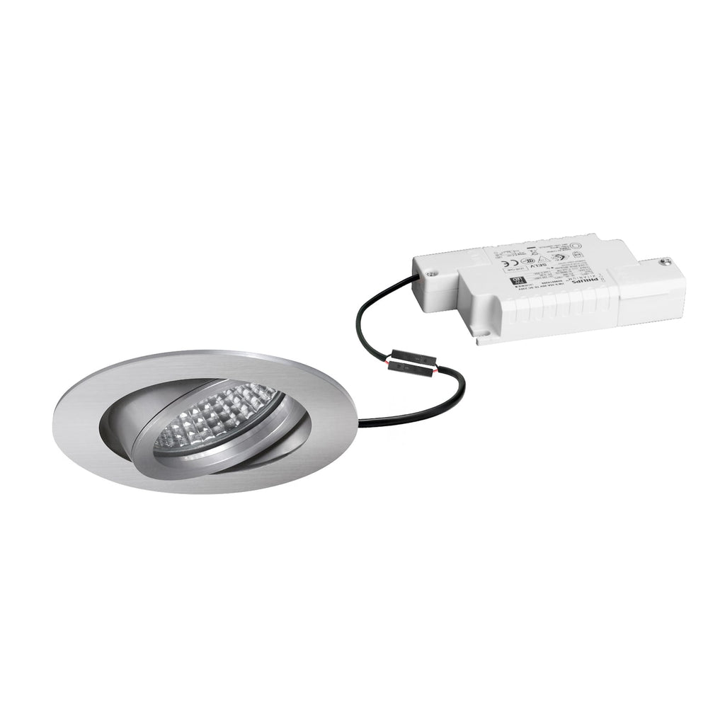 LED innbyggingsspot Tirrel-R dimbar matt aluminium 6W forfra