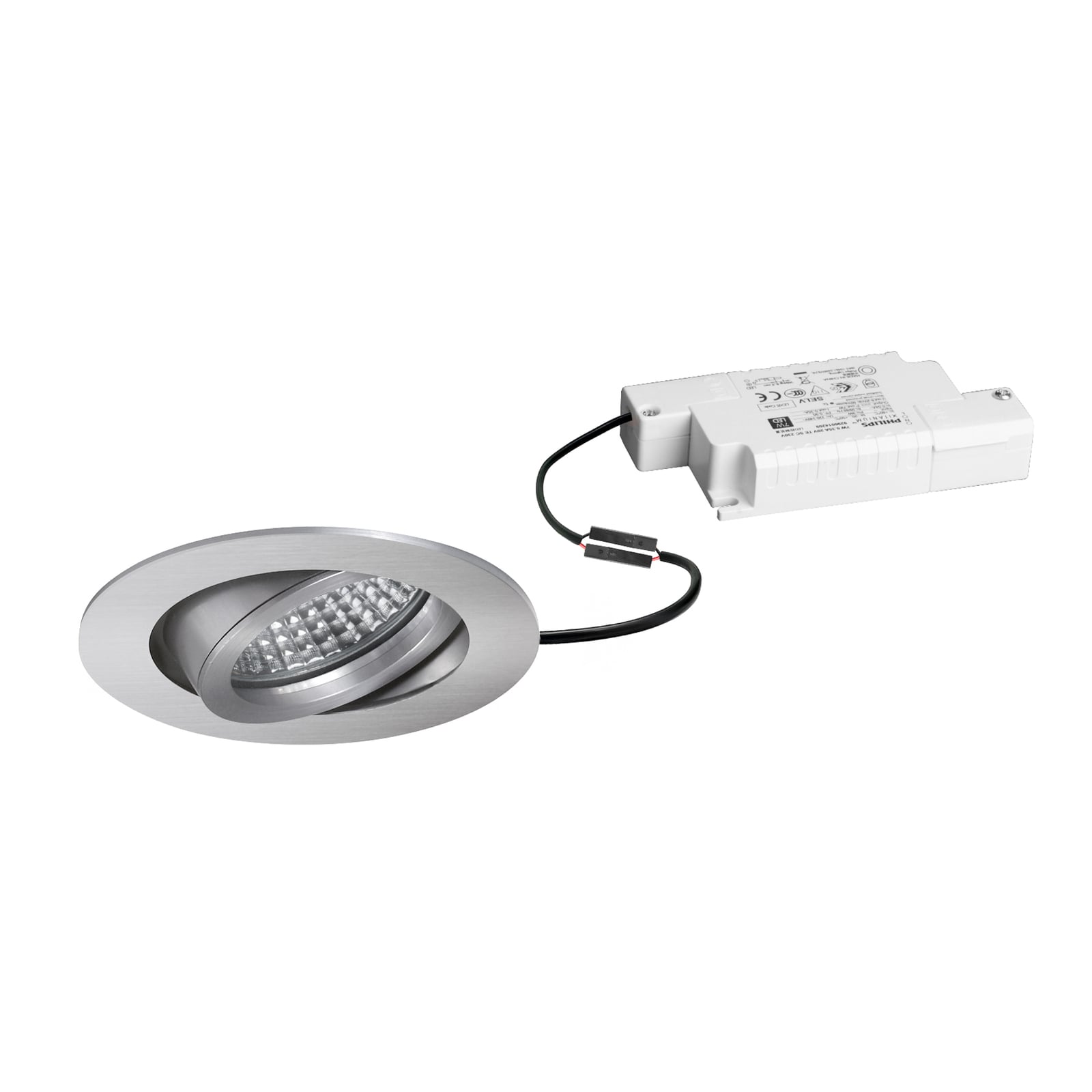 LED innbyggingsspot Tirrel-R dimbar matt aluminium 6W forfra