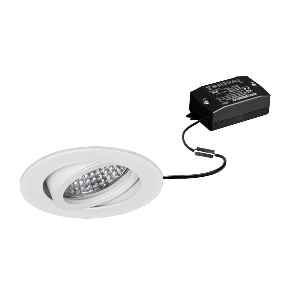 LED innbyggingsspot Tirrel-R hvit matt aluminium front