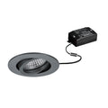 LED innbyggingsspot Tirrel-R rund matt titan Ø8,2 cm 6W forfra