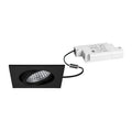 LED innbyggingsspot Tirrel-S kvadratisk dimbar svart matt 6W forfra