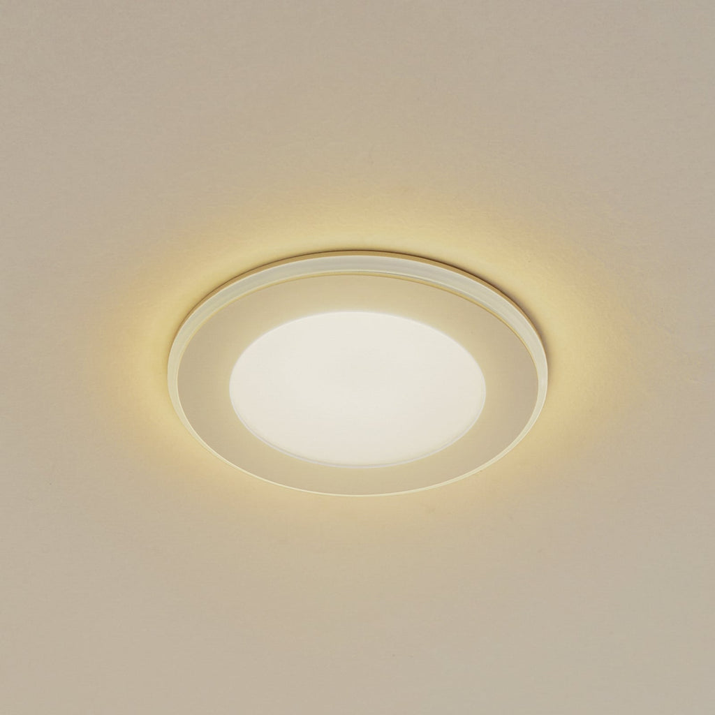 LED innbyggingsspot Toka hvit dimbar CCT Ø9,3 cm forfra