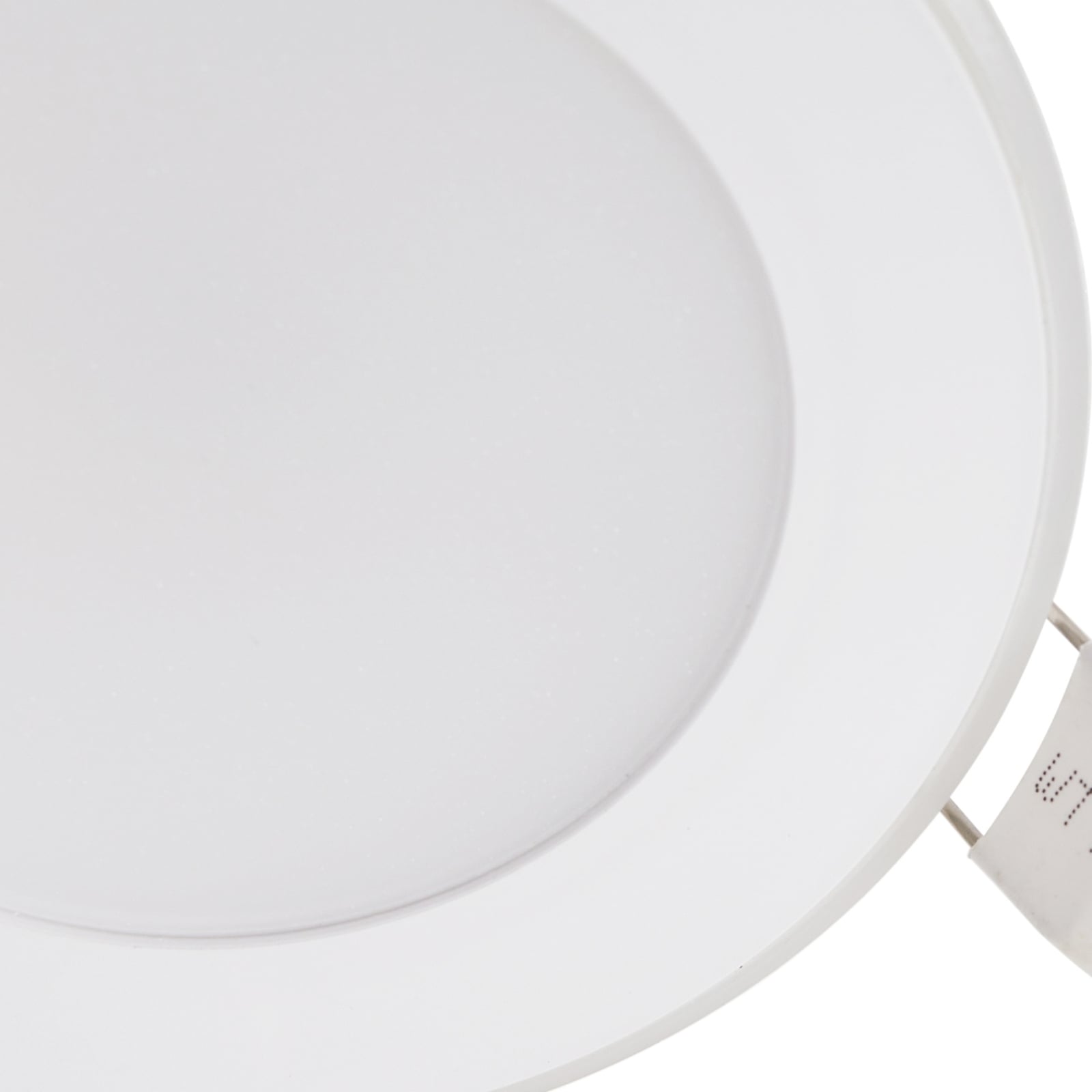 LED innbyggingsspot Toka hvit dimbar CCT Ø9,3 cm med lys på