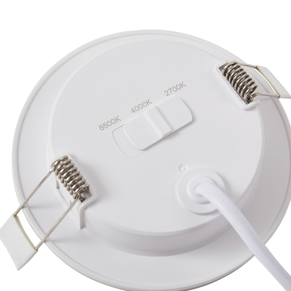 LED innbyggingsspot Toka hvit dimbar CCT Ø9,3 cm fra siden