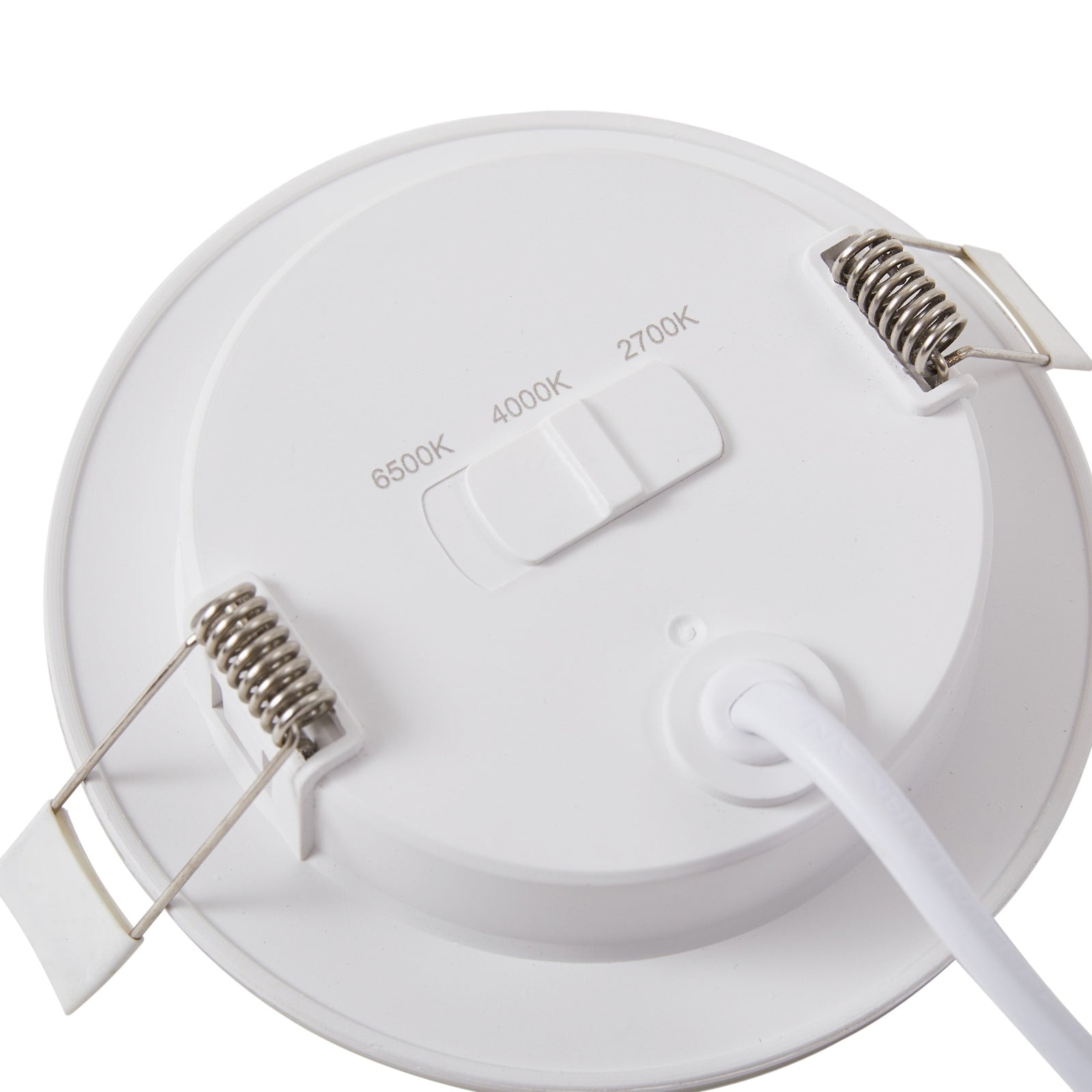 LED innbyggingsspot Toka hvit dimbar CCT Ø9,3 cm fra siden