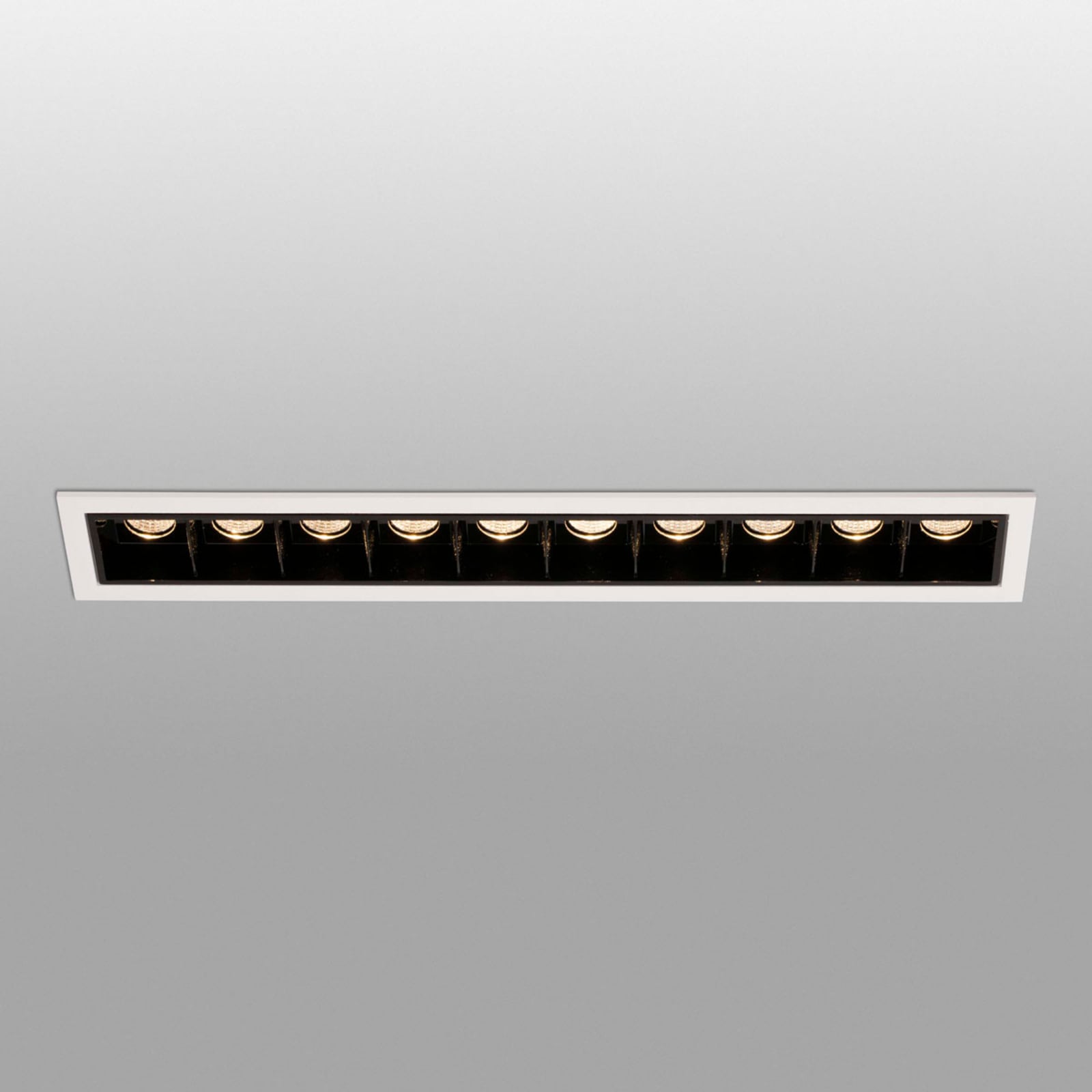 LED innbyggingsspot Troop 10-lys svart 20W 2100 lm fra FARO BARCELONA front
