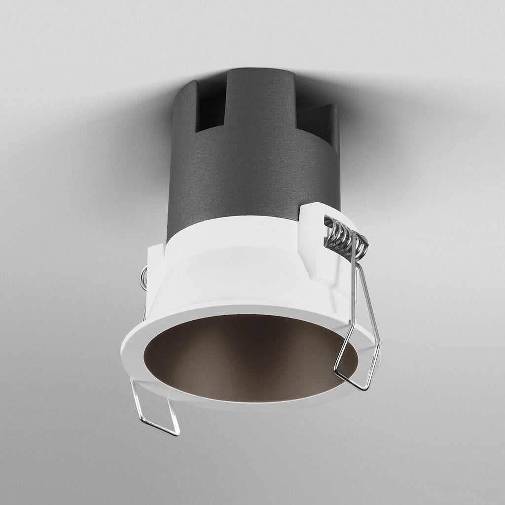 LED innbyggingsspot TWIST hvit/svart Ø7 cm 3000K detalj