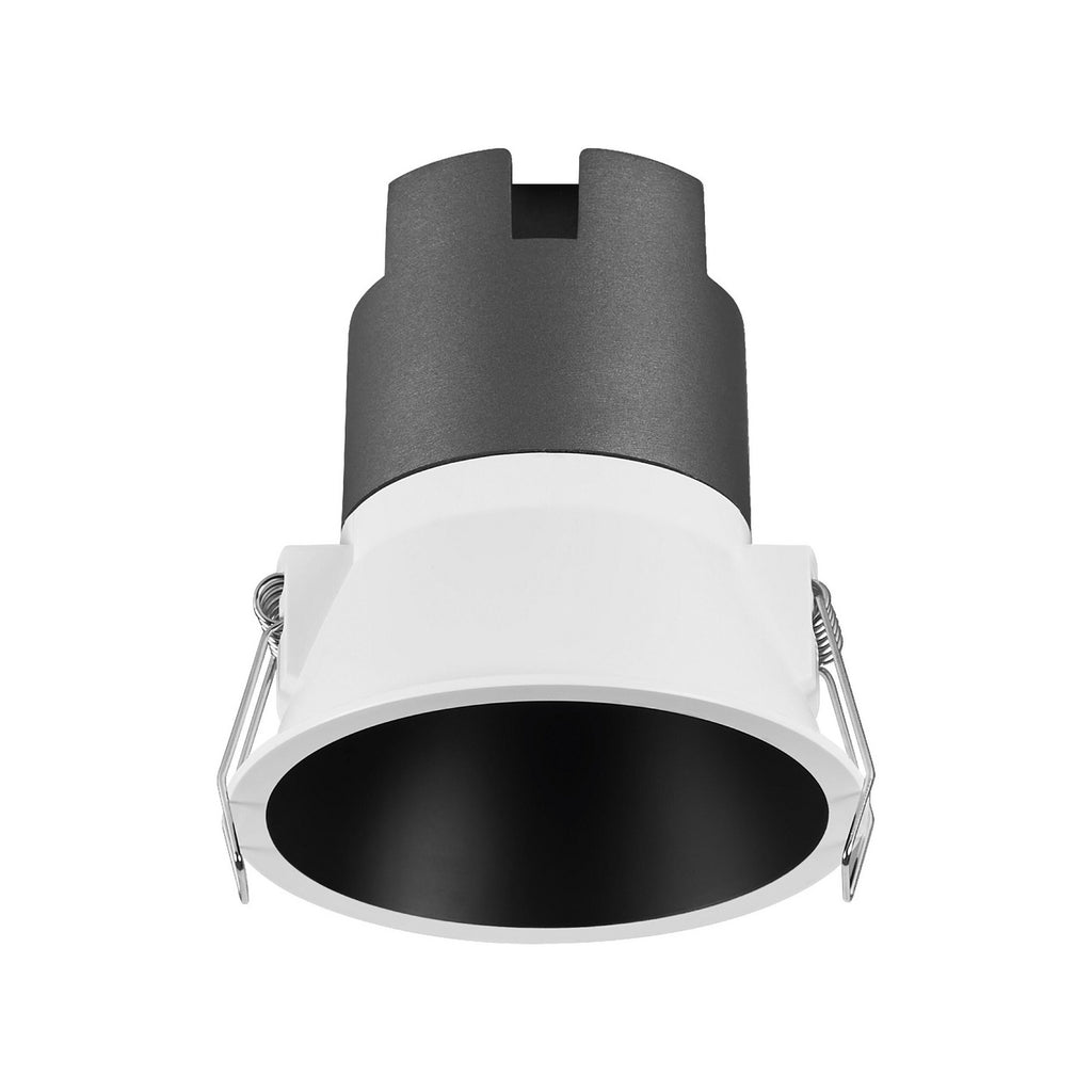 LED innbyggingsspot TWIST hvit/svart forfra