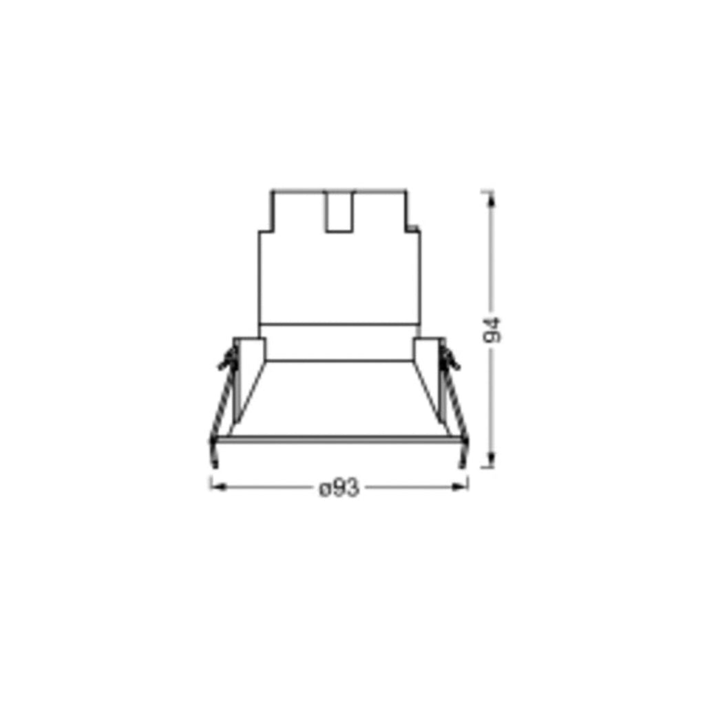 LED innbyggingsspot Twist svingbar Ø9,3 cm 10W 3000K LEDVANCE montert i tak