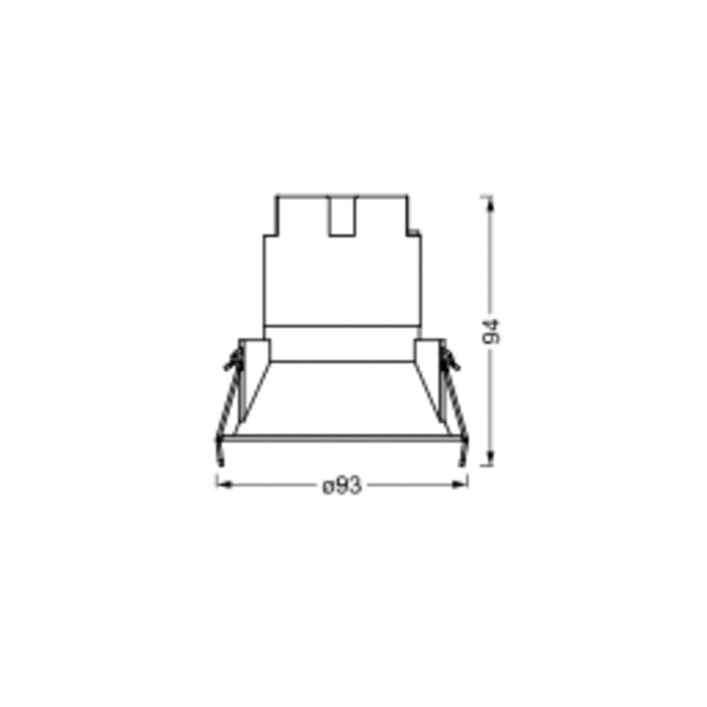 Montert LED innbyggingsspot Twist svingbar hvit Ø9,3 cm 10W 4000K i tak