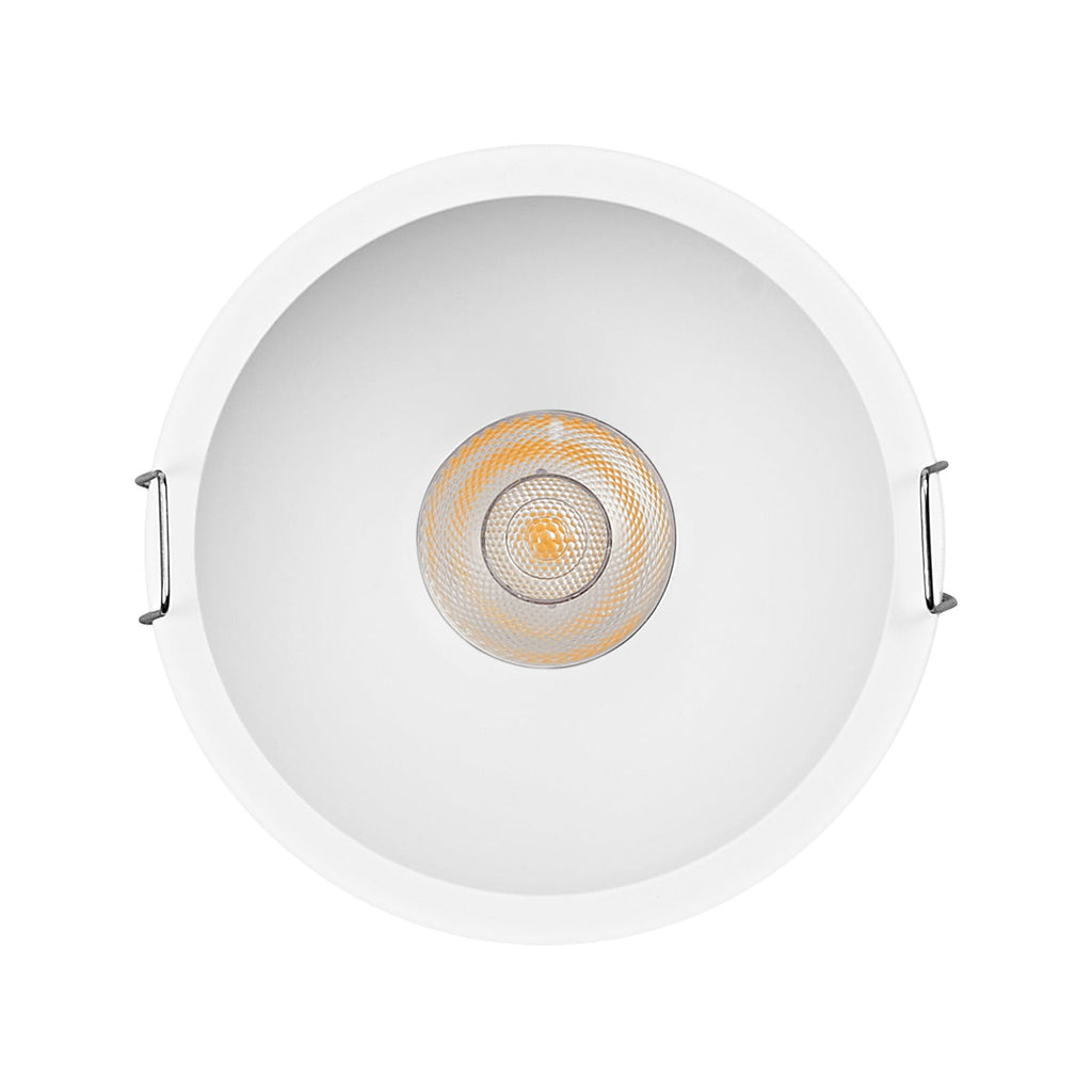 LED innbyggingsspot Twist svingbar hvit Ø9,3 cm 10W 4000K med fjærmontering