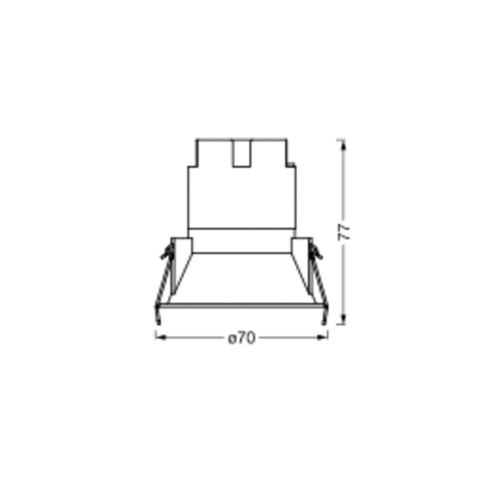 Montert LED innbyggingsspot Twist svingbar hvit Ø7 cm 5W LEDVANCE i tak