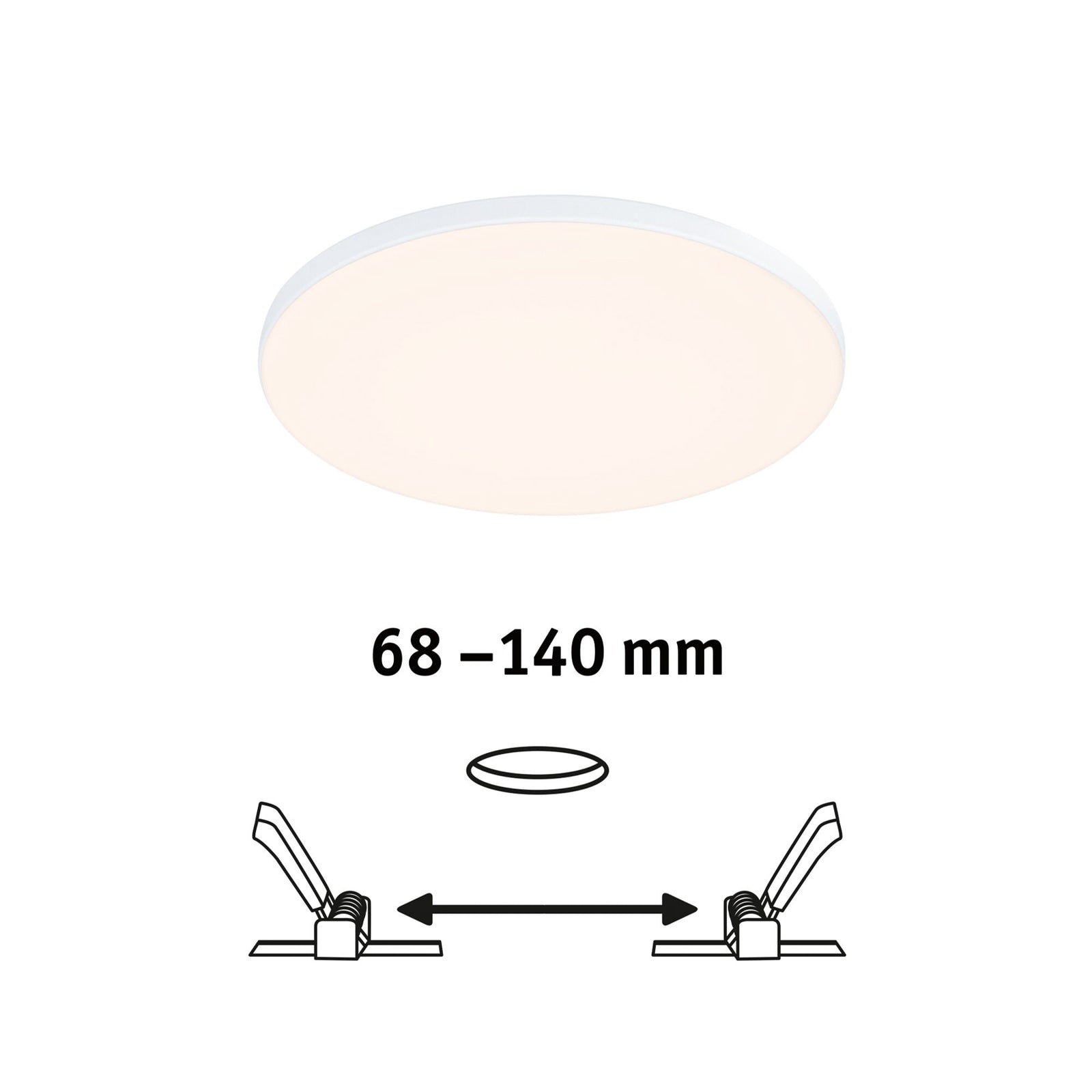 LED innbyggingsspot Veluna Edge dimbar plastdeksel