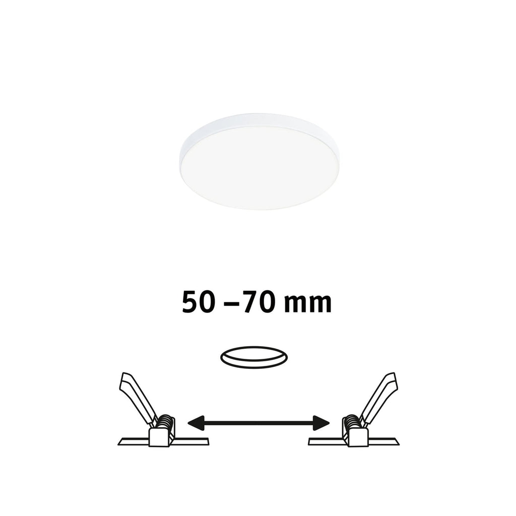LED innbyggingsspot Veluna Edge hvit Ø9 cm 4000K IP44 detalj