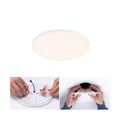 LED innbyggingsspot Veluna Edge rund hvit Ø16 cm IP44 12W forfra